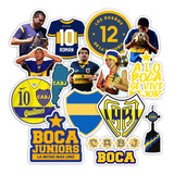 Stickers Boca Juniors Riquelme 30 Unidades Pvc Plastificados