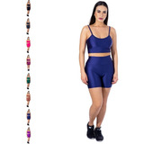 Roupa De Academia Feminina Conjunto Top Alça + Shorts 3d 