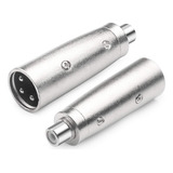 Disino Adaptador Hembra Rca A Xlr Macho, Convertidor Xlr A .