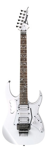 Guitarra Eléctrica Para Zurdo Ibanez Pia/jem/uv Jemjr Super Strato De Meranti White Con Diapasón De Jatoba