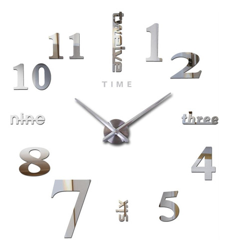Reloj De Pared 3d (80 Cm De Diámetro)