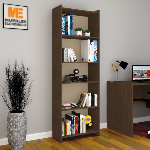 Biblioteca Melamina Armada 5 Estantes - Organizador Estantería Oficina 180x60cm - Muebles Económicos