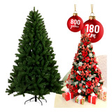Árvore Pinheiro De Natal Premium Luxo Verde 1,80m 800 Galhos