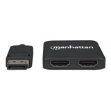 Video Splitter Manhattan Displayport 1dp In:2hdmi Out Usb/ms