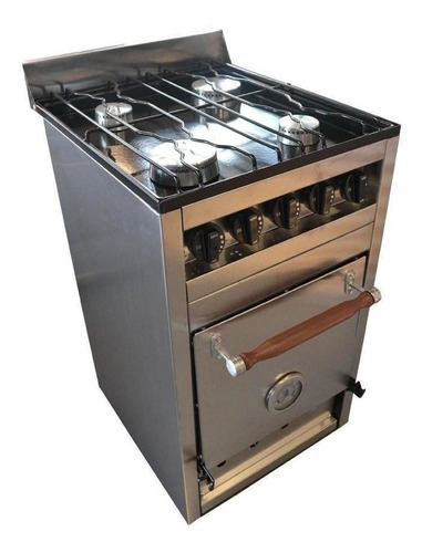 Cocina Industrial 4 Hornallas Horno Pizzero 50 Cm Eg