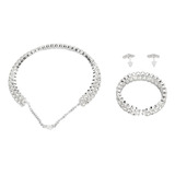 Conjunto De Joyas Para Novia, Elegante Y Elegante Collar De