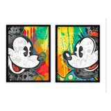 Set De 2 Mickey Y Minnie 30x40cm