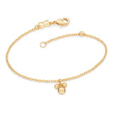 Pulseira Infantil Rommanel Fol Ouro Mickey Esferas 552126