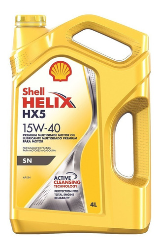 Aceite Shell Helix Hx5 15w40 4 Litros