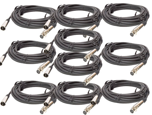 Pack 10 Cable Canon Canon 2.5mt Reforzado Dmx Audio Envio Gr