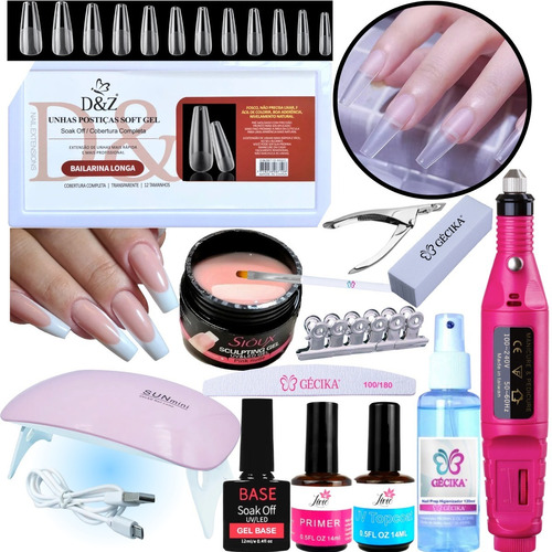 Kit Unha Softgel Gel Acrigel Aplica Igual Tip De Gel Lara 