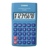 Calculadora Portátil Casio Hl-815l-bu, 8 Dígitos, Color Azul