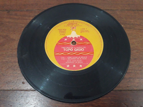 Topo Gigio Libro Disco De La Navidad Disco Simple Vinilo