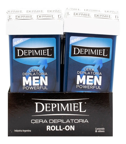 Depimiel X8 Cera Depilatoria Roll On Men Azuleno Hombre 100g
