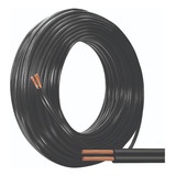 Cable Bipolar Paralelo Negro 2x2.5mm X 30 Metros Rollo