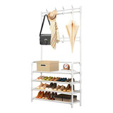 Zapatera Organizador Perchero Metalico Rack Para Ropa Mueble