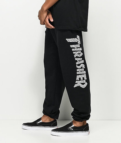 Jogging Thrasher Skull Negro Algodon 100% Original Nuevo !!