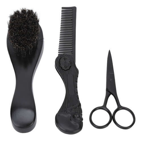 Kit De Peine Plegable Para Barba, Tijeras Pequeñas Y Brochas