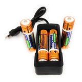 4 Baterias Recarregável 18650 12800mah 3.7v Lanterna Tática