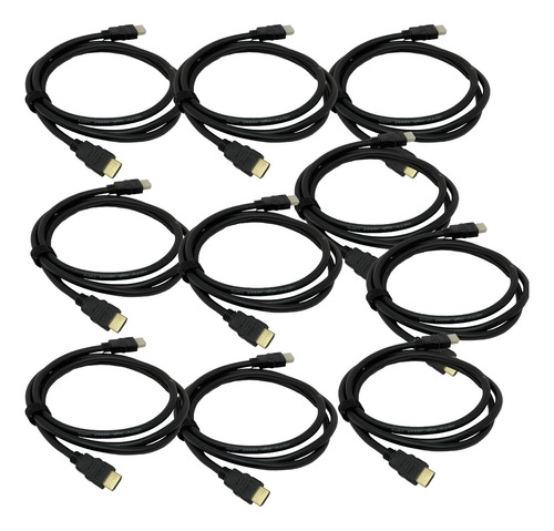 Cable Hdmi De 1.5 Metros 4k Blindado Uso Rudo 10 Piezas