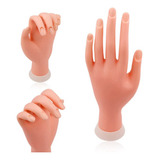 Mão Silicione Treinamento Unha Dedo Articulada Manicure