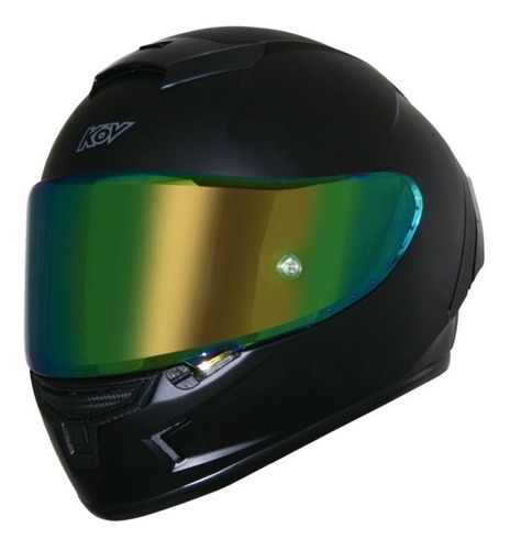 Casco Para Moto Kov Aircut Solid Negro Mate Mica Iridium Tamaño Del Casco L