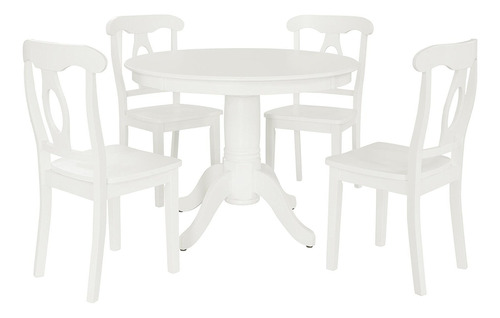 Conjunto De Mesa Con Pata Central Y Sillas Dorel Aubrey Tip.