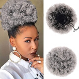 Aplique Coque Afro Cacheado Puff Orgânico Cor #t1b/gray