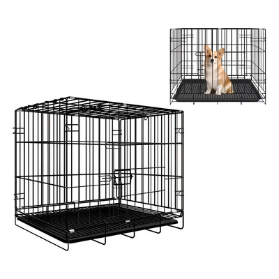 Jaula Transportadora Perros Gatos Mr Wuff 60x42x50 Color Negro | Meses sin interés