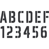 Stencil Letras Alfabeto Molde Vazado 6cm