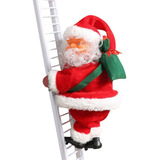 Decoración Navideña Eléctrica Santa Claus Sube La Escalera