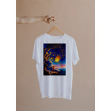 Camiseta De Mujer Diseño Kinesthetic Abstract Art Lighting 