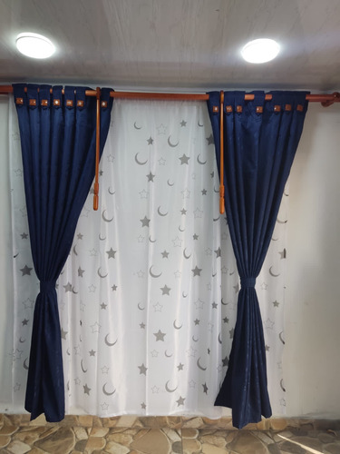 Cortinas Modernas Jacquard 290cm Ancho X200cm Alto