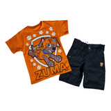 Roupa Zuma Patrulha Canina Bermuda Sem Suspensório