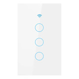 Interruptor Apagador Inteligente Wifi Sin Cable Neutro 3 Luz