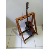 Estante Rack Suporte Violão Madeira Peroba Rosa Expositor 4l