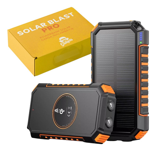 Power Bank Solar 20000mah Batería Portátil Carga Inalambrica