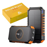 Power Bank Solar 20000mah Batería Portátil Carga Inalambrica