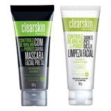 Kit Clearskin Másc. Facial Preta + Gel De Limpeza Facial