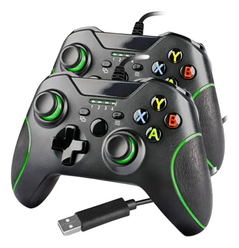 Kit 2 Controle Joystick Para Xbox One Com Fio Kap-x01