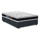 Cama Box E Colchão Castor Black & White D45 Queen 158x198 