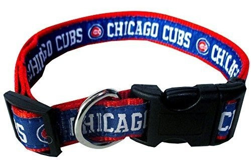 Collar De Perro Mlb Chicago Cubs, Medio.