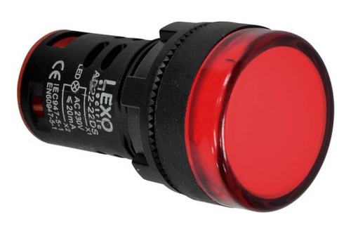 Caja 10un - Luz Piloto Led Rojo 220vac 22mm
