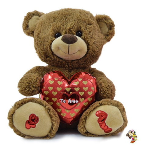 Oso De Peluche Con Corazón Regalo Premium Importado 