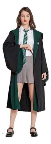 Capa Harry Potter Slytherin Bordada Túnica Cosplay Disfraz  