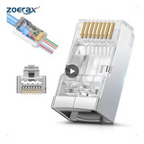 Conectores De Paso Rj45 Cat6 Cat6a Blindados, 50 Piezas