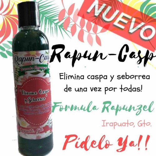 Shampoo Rapun-casp Organico Para Caspa De Fórmula Rapunzel