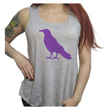 Musculosa Acampanada Cuervo Silueta Violeta