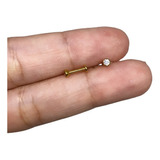 Piercing Ponto De Luz Dourado Titânio G23