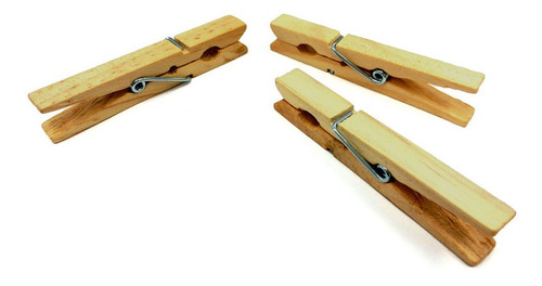 Pinzas Ganchos Clips De Madera  Para Ropa X 36